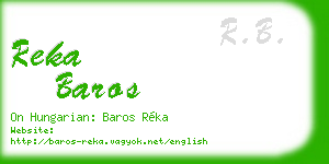 reka baros business card